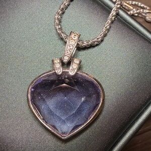 Swarovski Oceanic Heart Crystal & Tanzanite Pendant Necklace (2007)